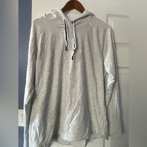 Heather gray pullover with hood